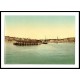 Bournemouth From the sea England, A New Print Of an English Photochrom Image