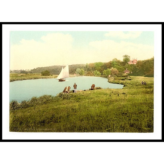 Brammerton ie Bramerton The Yare England, A New Print Of an English Photochrom Image