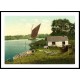 Bure River Eel fishers hut on the Bore ieBure River England, A New Print Of an English Photochrom Image Bure River Eel fishers hut on the Bore ieBure River England, A New Print Of an English Photochrom Image