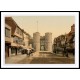 Canterbury West Gate England, A New Print Of an English Photochrom Image