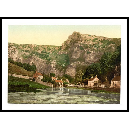 Cheddar Cliffs II England, A New Print Of an English Photochrom Image