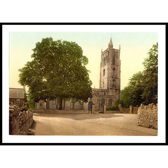 Cheddar The Church England, A New Print Of an English Photochrom Image