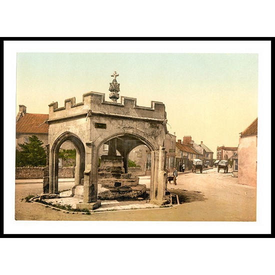 Cheddar The Cross England, A New Print Of an English Photochrom Image