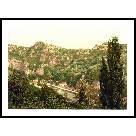 Cheddar The Valley England, A New Print Of an English Photochrom Image