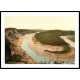 Chepstow Tidenham bend and cliffs England, A New Print Of an English Photochrom Image