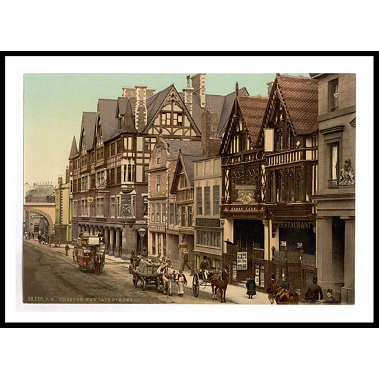 Chester Eastgate Street and Newgate Street England, A New Print Of an English Photochrom Image