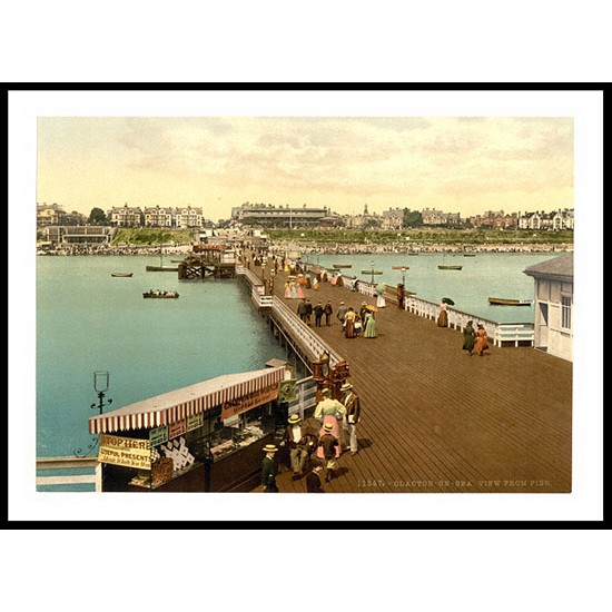 Clacton on Sea From the pier England, A New Print Of an English Photochrom Image