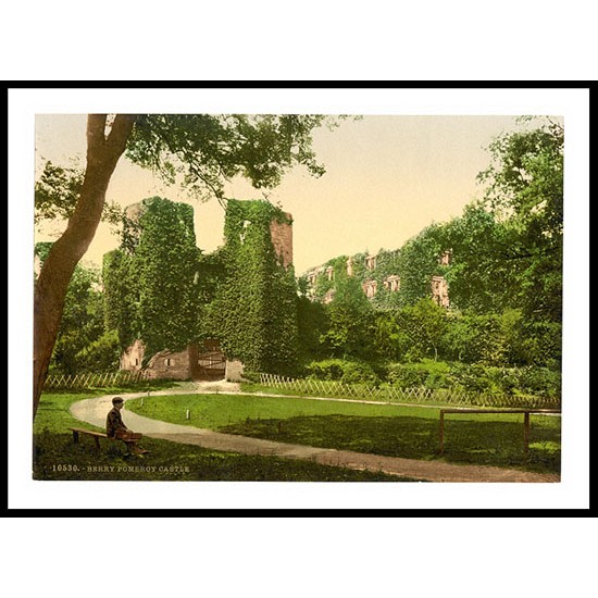 Dartmouth Berry Pomeroy Castle England, A New Print Of an English Photochrom Image