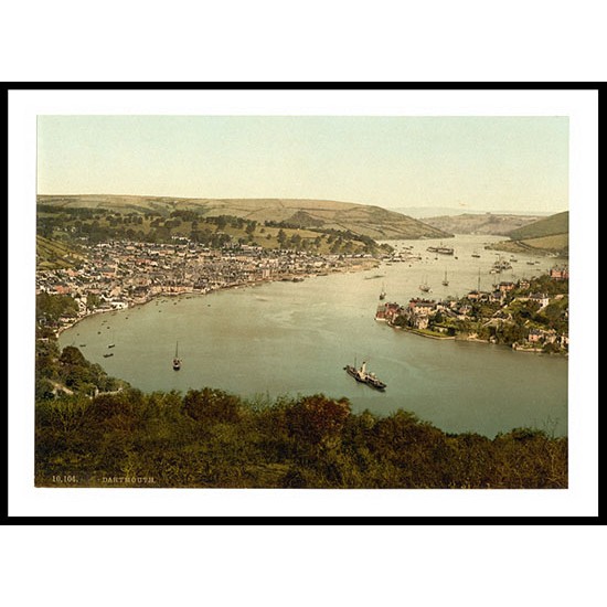 Dartmouth General view England, A New Print Of an English Photochrom Image