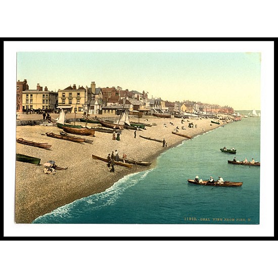 Deal View from pier W England, A New Print Of an English Photochrom Image