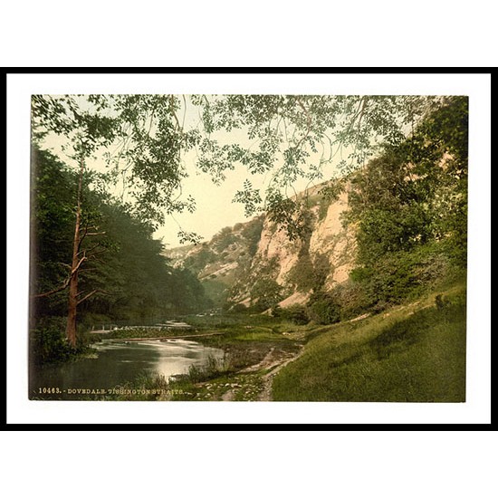 Dovedale Tissington Straits Derbyshire England, A New Print Of an English Photochrom Image