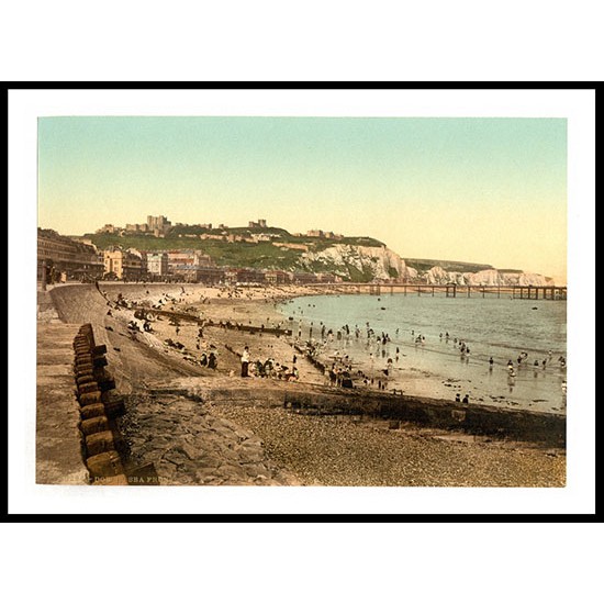 Dover Sea front England, A New Print Of an English Photochrom Image