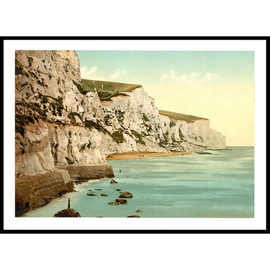 Dover The Cliffs England, A New Print Of an English Photochrom Image