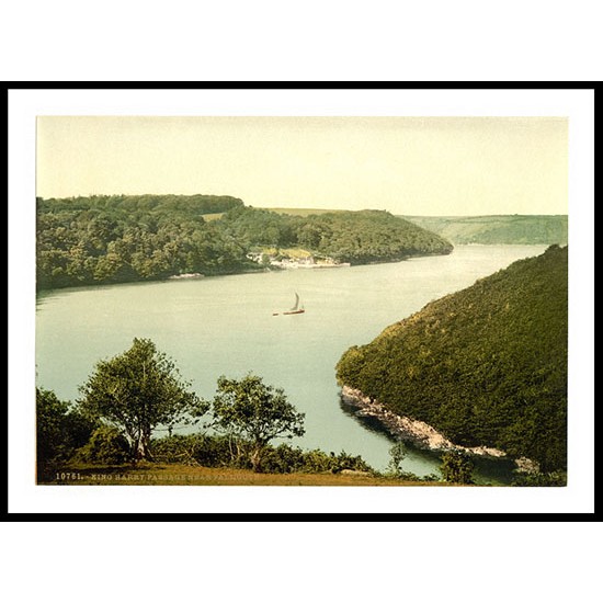 Falmouth King Harry Passage Cornwall England, A New Print Of an English Photochrom Image Falmouth King Harry Passage Cornwall England, A New Print Of an English Photochrom Image