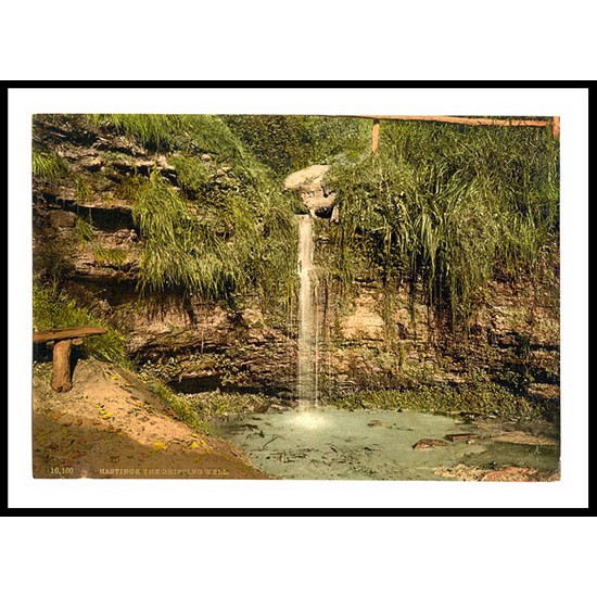 Hastings Dripping Well England, A New Print Of an English Photochrom Image