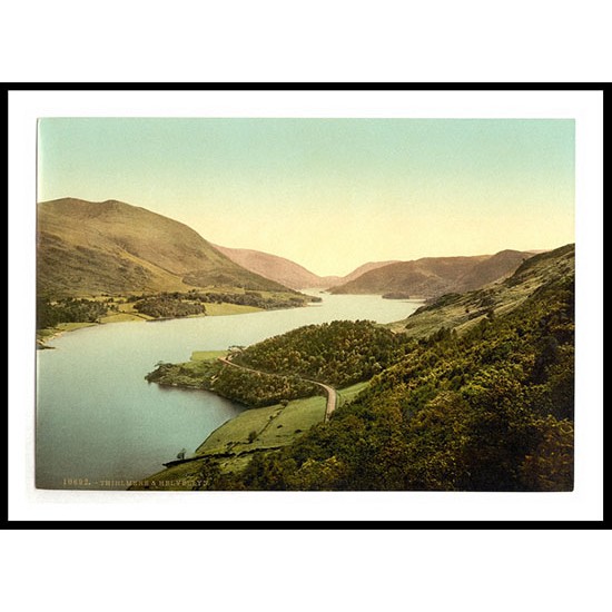 Helvellyn and Thirlmere Lake District England, A New Print Of an English Photochrom Image