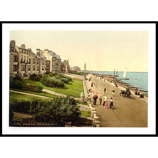 Herne Bay South Parade II England, A New Print Of an English Photochrom Image