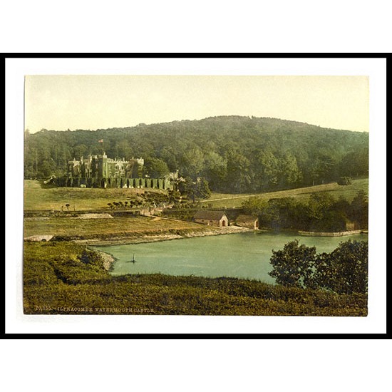 Ilfracombe Watermouth Castle England, A New Print Of an English Photochrom Image