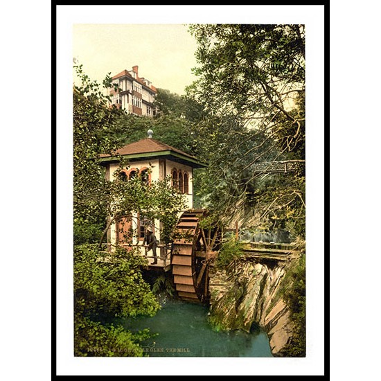 Isle of Man Groudle Glen the mill England, A New Print Of an English Photochrom Image