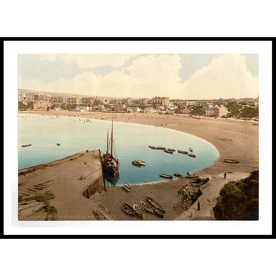 Isle of Man Port Erin general view England, A New Print Of an English Photochrom Image Isle of Man Port Erin general view England, A New Print Of an English Photochrom Image