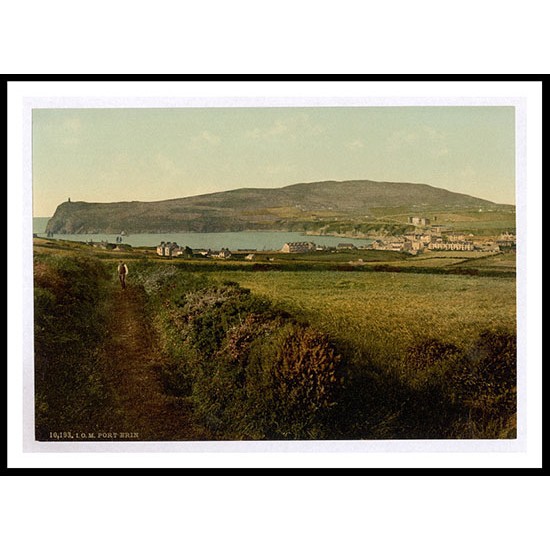 Isle of Man Port Erin general view England II, A New Print Of an English Photochrom Image Isle of Man Port Erin general view England II, A New Print Of an English Photochrom Image