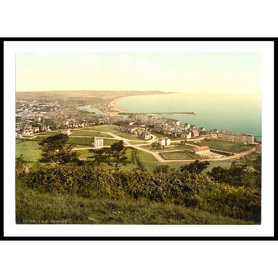 Isle of Man Ramsey general view England, A New Print Of an English Photochrom Image