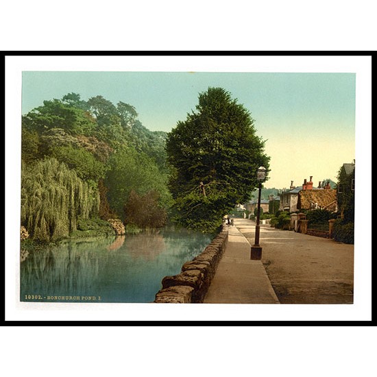 Isle of Wight Bonchurch Pond I England, A New Print Of an English Photochrom Image