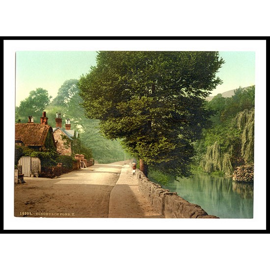 Isle of Wight Bonchurch Pond II England, A New Print Of an English Photochrom Image