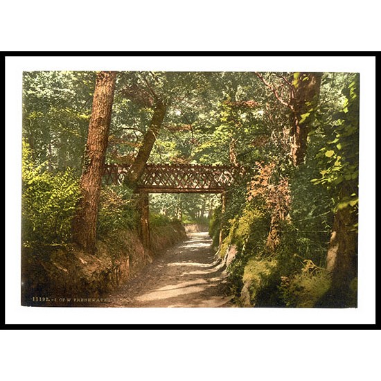 Isle of Wight Freshwater Bay Tennysons home England, A New Print Of an English Photochrom Image