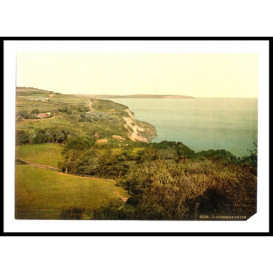 Isle of Wight Luccombe Chine England, A New Print Of an English Photochrom Image