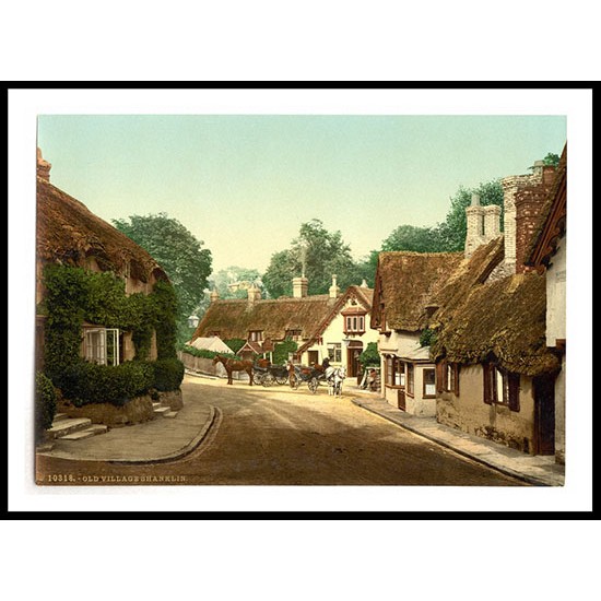 Isle of Wight Shanklin old village England, A New Print Of an English Photochrom Image