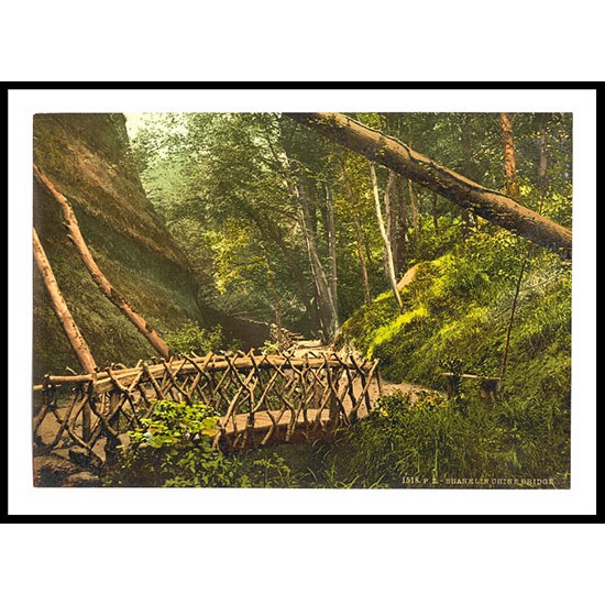 Isle of Wight Shanklin the bridge England, A New Print Of an English Photochrom Image