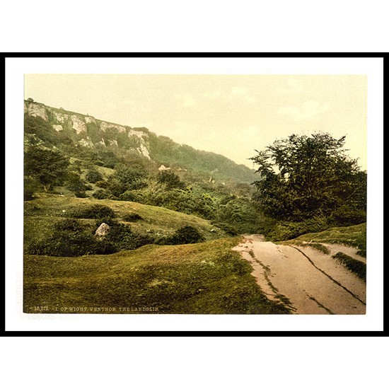 Isle of Wight The Landslip England, A New Print Of an English Photochrom Image