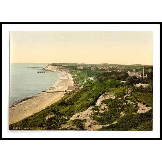 Isle of Wight Totland Bay England, A New Print Of an English Photochrom Image