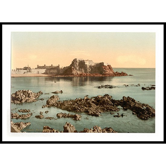 Jersey Elizabeth Castle St Heliers Channel Islands England, A New Print Of an English Photochrom Image