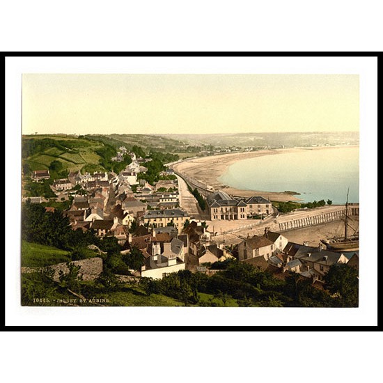 Jersey Saint Aubins Channel Islands England, A New Print Of an English Photochrom Image