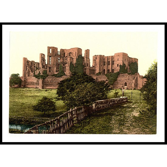 Kenilworth The castle England, A New Print Of an English Photochrom Image Kenilworth The castle England, A New Print Of an English Photochrom Image