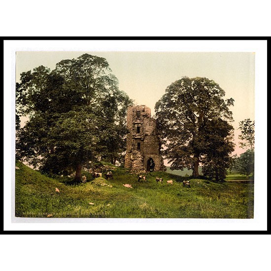 Kirkoswald Castle near Lazonby Lake District England, A New Print Of an English Photochrom Image