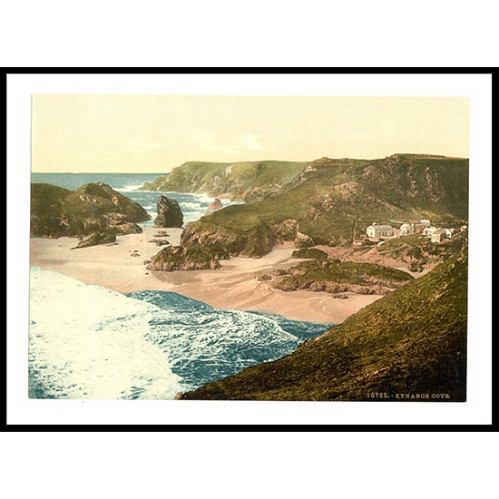 Kynance Cove Cornwall England, A New Print Of an English Photochrom Image Kynance Cove Cornwall England, A New Print Of an English Photochrom Image