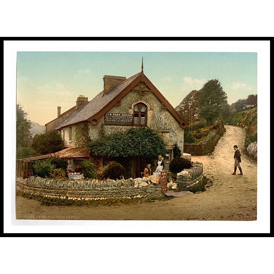 Lee Devon Old post office England, A New Print Of an English Photochrom Image