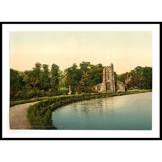 Lichfield St Chads Church England, A New Print Of an English Photochrom Image