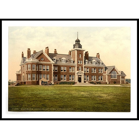 Littlehampton Rustington Convalescent Home England, A New Print Of an English Photochrom Image