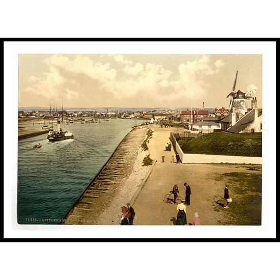 Littlehampton The harbor England, A New Print Of an English Photochrom Image Littlehampton The harbor England, A New Print Of an English Photochrom Image