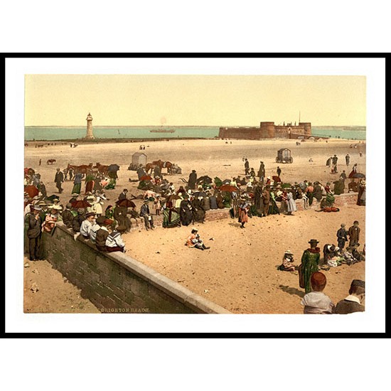 Liverpool New Brighton Beach England, A New Print Of an English Photochrom Image