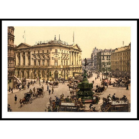 London Piccadilly Circus England, A New Print Of an English Photochrom Image