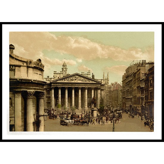 London Royal Exchange England, A New Print Of an English Photochrom Image