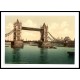 London Tower Bridge III open England, A New Print Of an English Photochrom Image