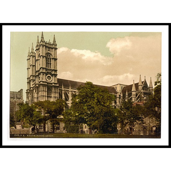 London Westminster Abbey England, A New Print Of an English Photochrom Image