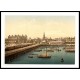 Lowestoft Inner harbor England, A New Print Of an English Photochrom Image Lowestoft Inner harbor England, A New Print Of an English Photochrom Image