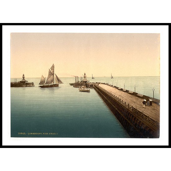 Lowestoft Pier head I England, A New Print Of an English Photochrom Image